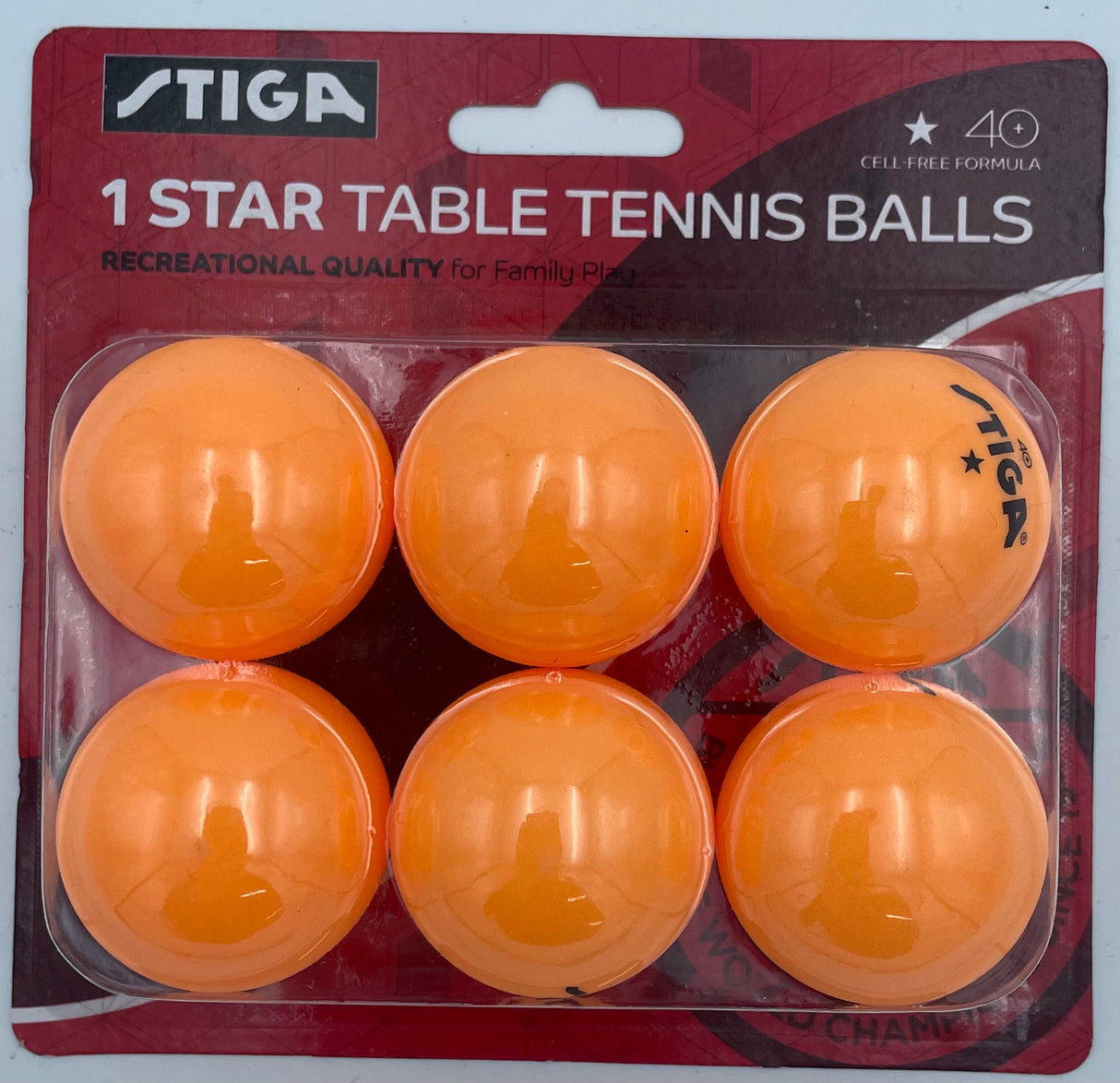Stiga 1 Star Table Tennis Balls - Orange