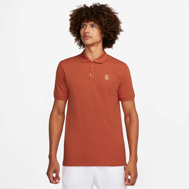 NikeCourt Men's The Nike Polo Dri-FIT Heritage Slim2 - Rust Factor