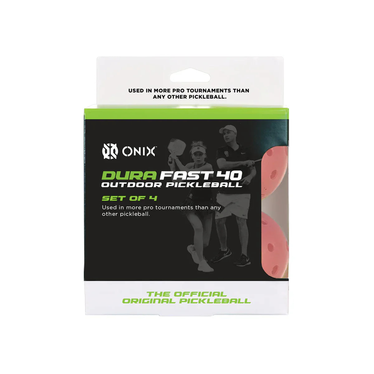 Onix Dura Fast 40 Outdoor Pickleball Pink 4 Pack