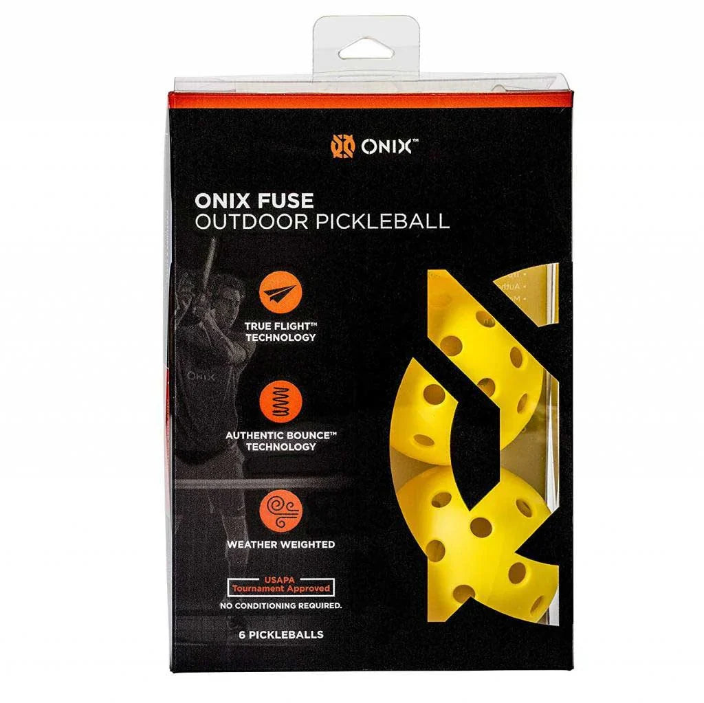 Onix Fuse G2 Outdoor Pickleball Yellow 6 Pack