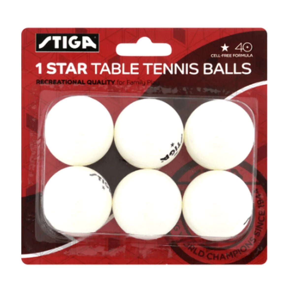 Stiga 1 Star Table Tennis Balls - White
