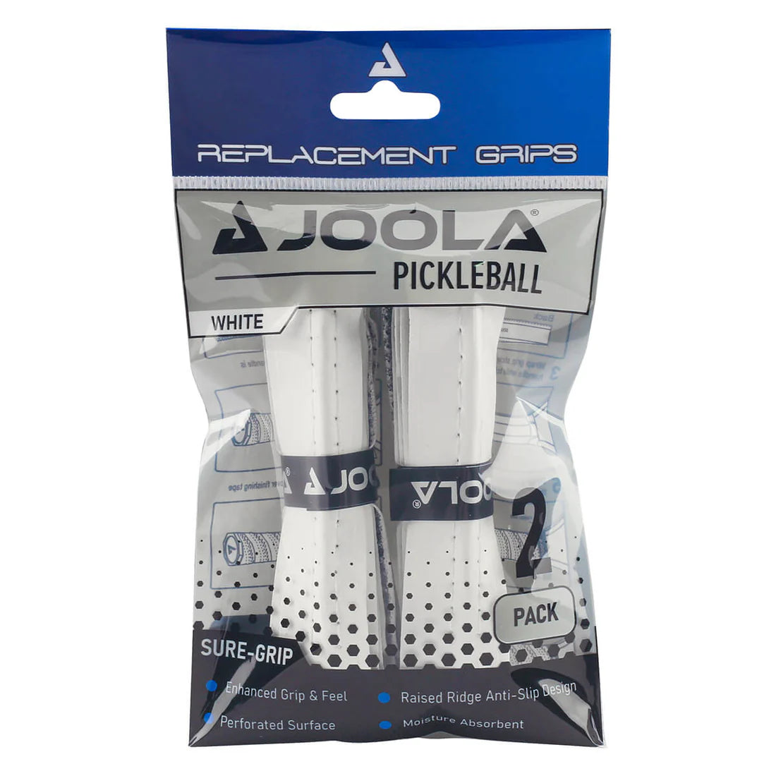 Joola Replacement Ridge Grip 2 Pack - White