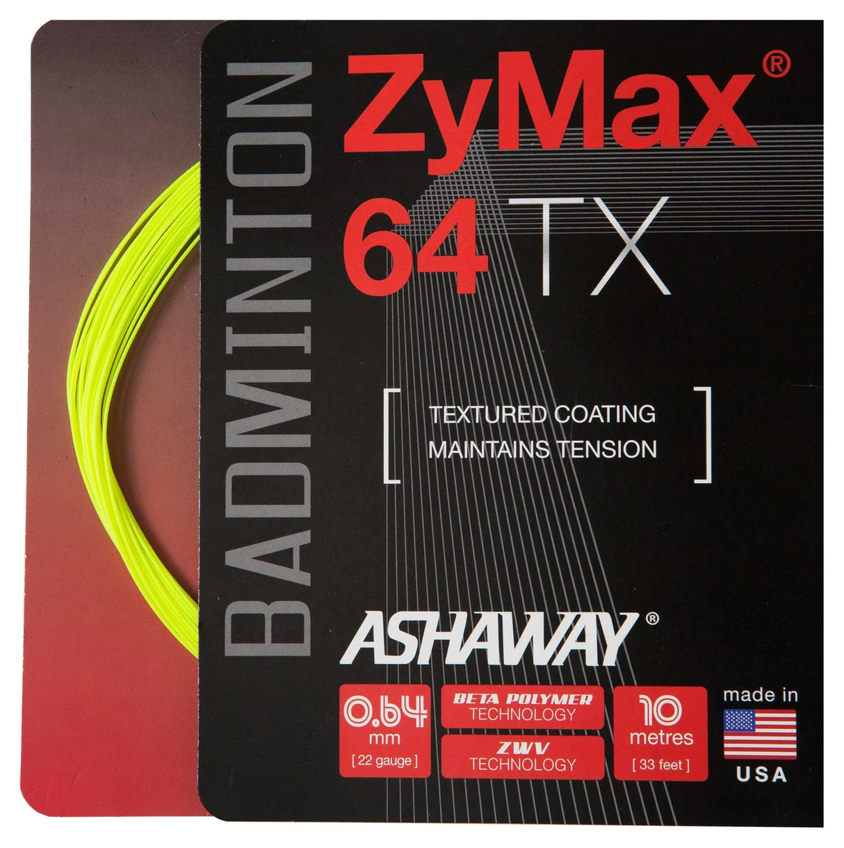 Ashaway ZyMax 64 TX Set - Optic Yellow