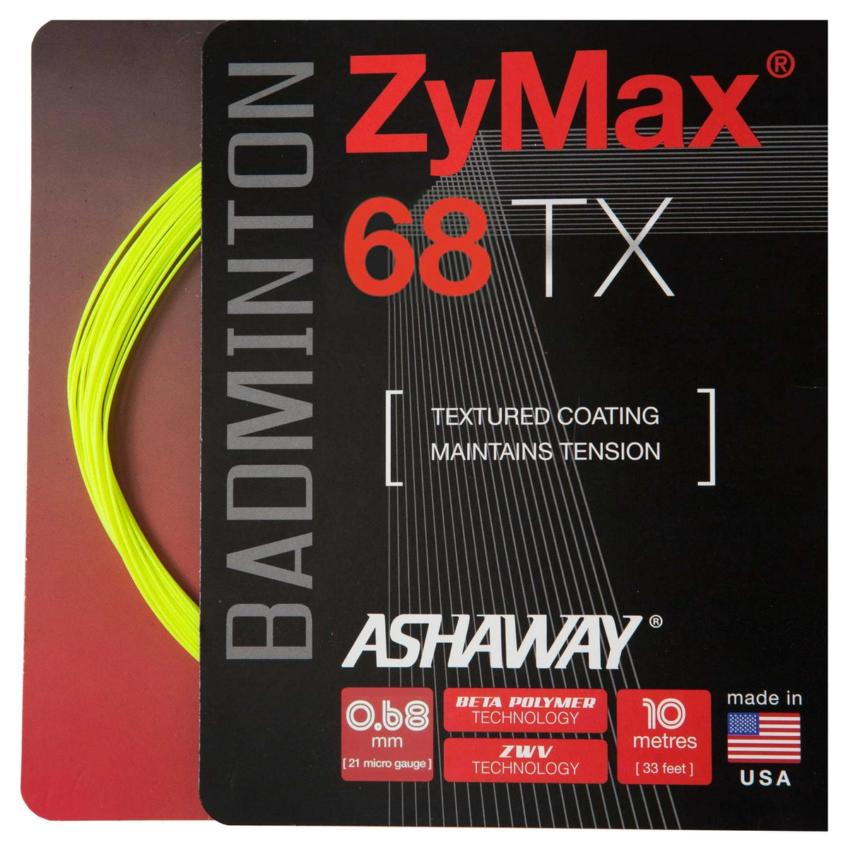 Ashaway ZyMax 68 TX Set - Optic Yellow