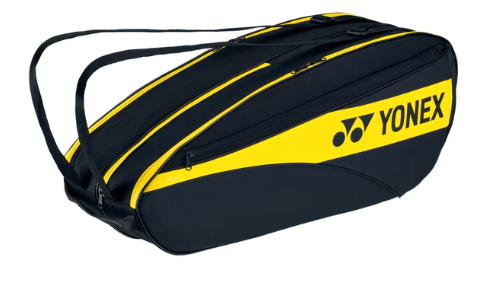 Yonex Team Racquet Bag (6PC) (Black/Yellow)