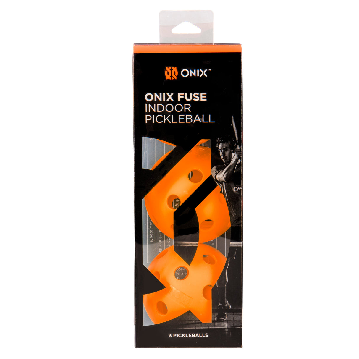 Onix Fuse Indoor Pickleball Orange 3 Pack