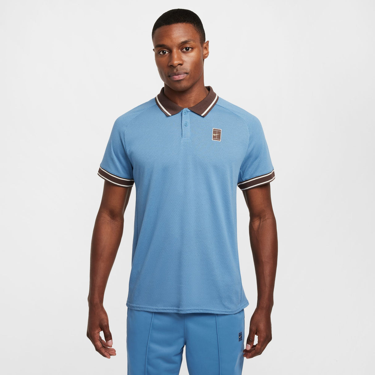 NikeCourt Men's Polo Dri-FIT Heritage Slim2 - Aegean Storm