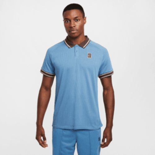 NikeCourt Men's Polo Dri-FIT Heritage Slim2 - Aegean Storm