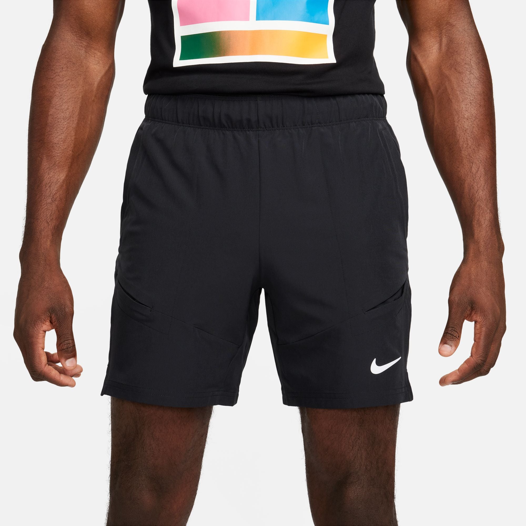 On Court Shorts Men’s ブラック Mサイズ Men NikeCourt Advantage Short 7 Inch - Black/Black/White