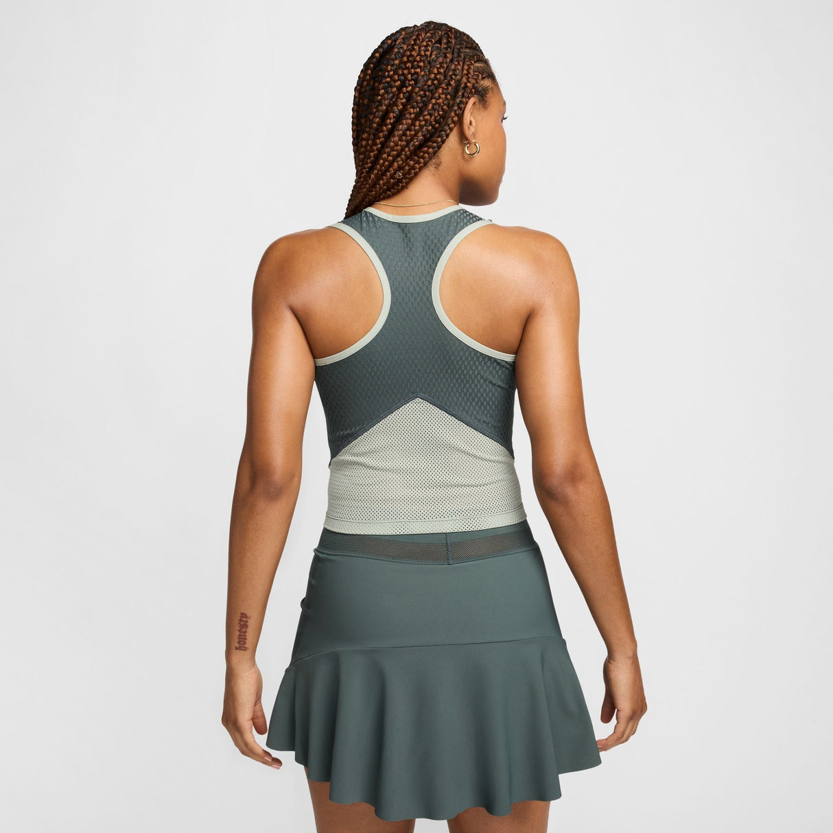 NikeCourt Women's Dri-FIT Slam Tank New York - Vintage Green/Jade Horizon/White