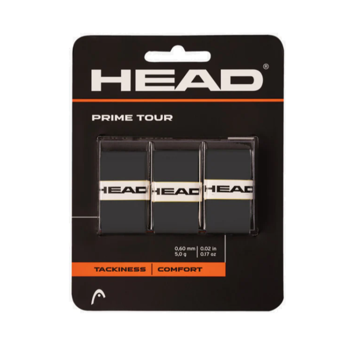 Head Prime Tour surgrip lot de 3 (Noir)