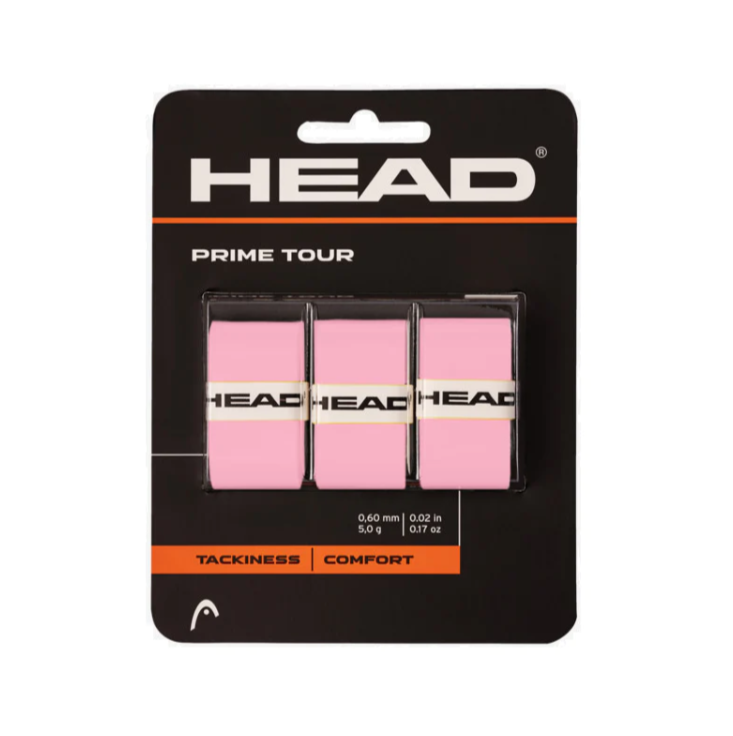 Head Prime Tour Overgrip  3 Pack (Pink)