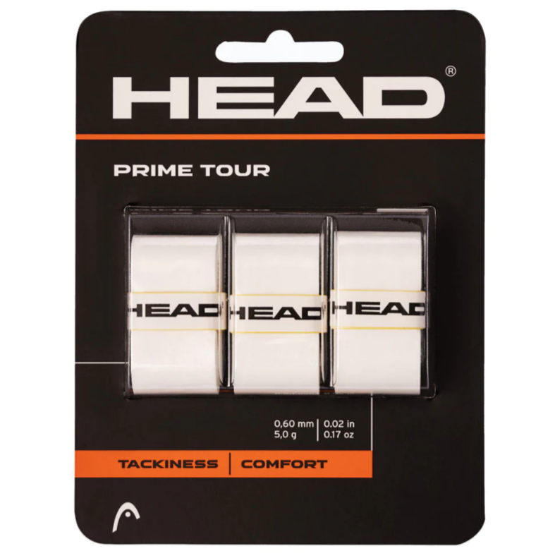 Head Prime Tour Overgrip  3 Pack (White)