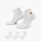 NikeCourt Everyday Elevated Ankle Socks (3 Pairs) - Unisex - White