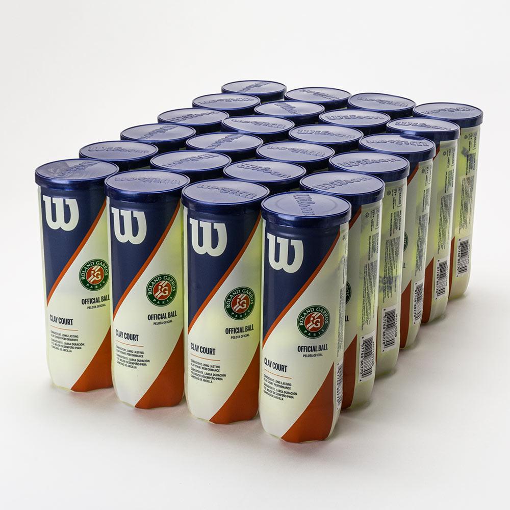 Wilson Roland Garros All Court Balls - 3 Ball Can Case (72 Balls)