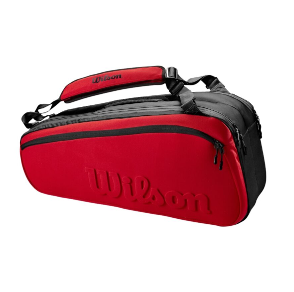 Wilson Clash V2 Super Tour 6 Pack Bag (Black Red)