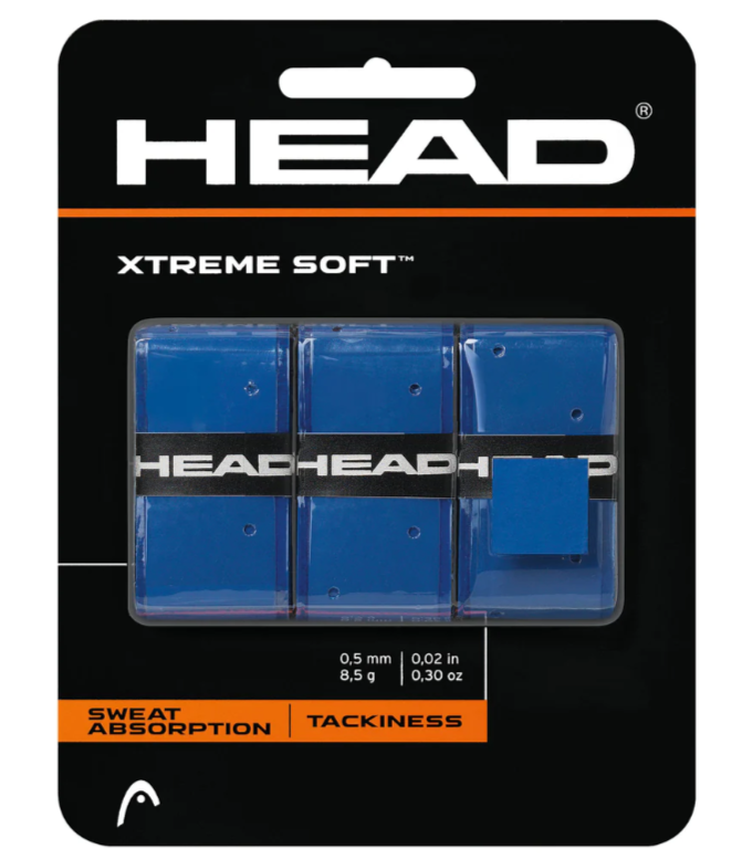 Head XtremeSoft Grip paquet de 3 (Bleu)