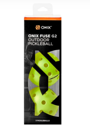 Onix Fuse Outdoor Pickleball Ball 3 Pack (Neon Green)