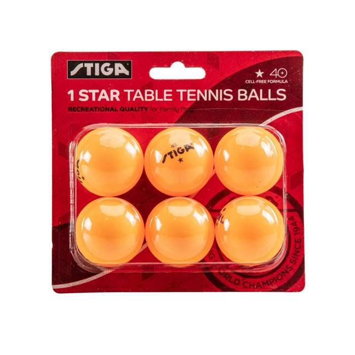 Stiga 1 Star Table Tennis Balls - Orange