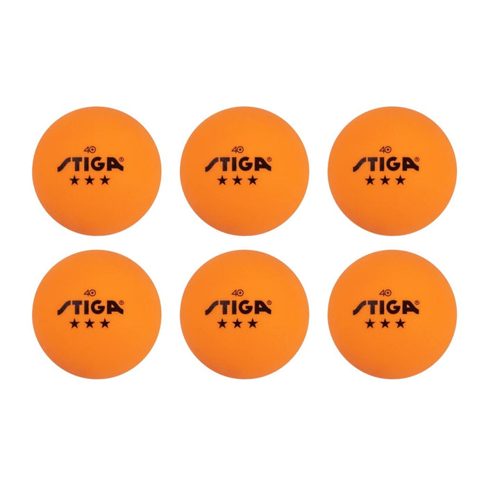 Stiga 3 Star Table Tennis Balls - Orange