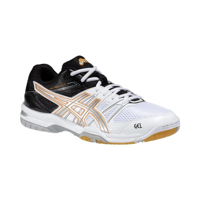 Asics Gel-Rocket 7 - White/Orange/Silver/Black Men's Shoes