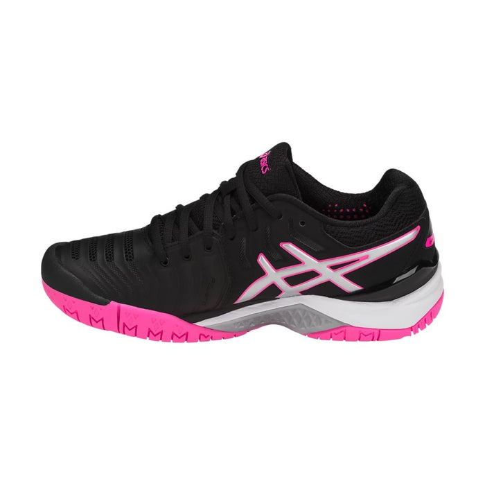 Asics Gel-Resolution 7 - Black/Silver/Hot Pink Women's Shoes